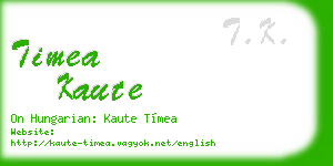 timea kaute business card